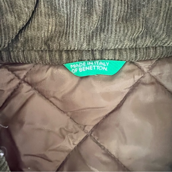 United Colors of Benetton Olive Quilted Jacket Kids Age 4 XS - Picture 6 of 6